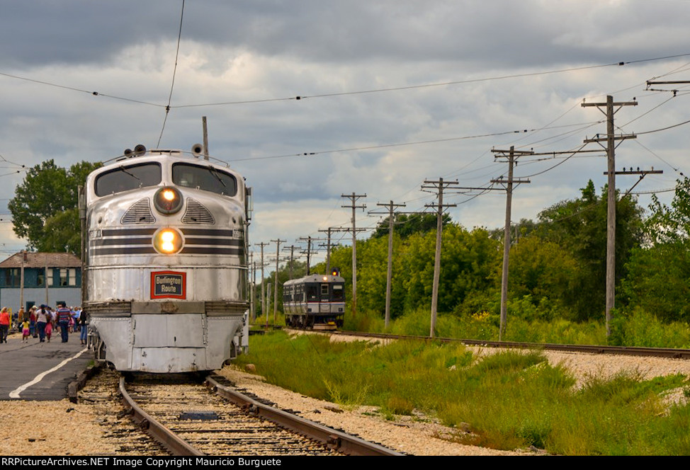 CBQ E5A Locomotive Nebraska Zephyr